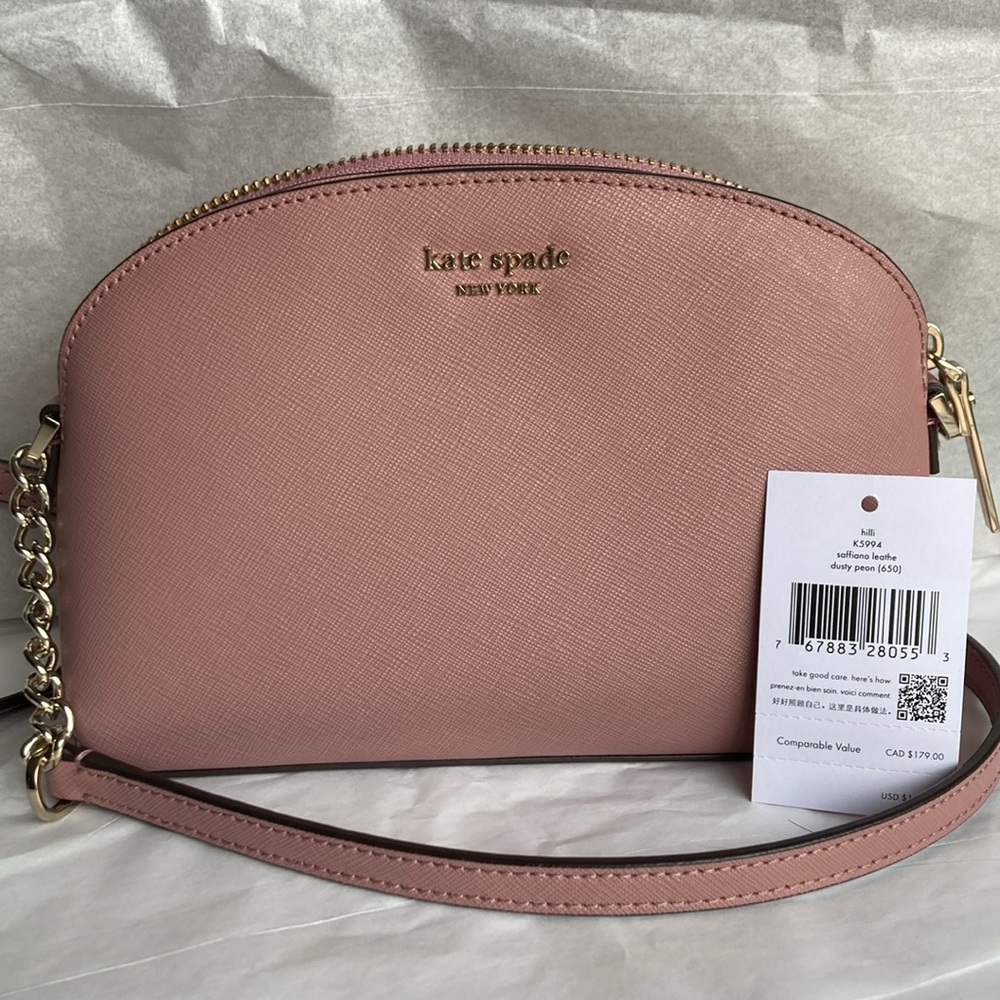 Kate Spade Cameron Street Hilli Crossbody Saffiano Leather in Dusty Peony